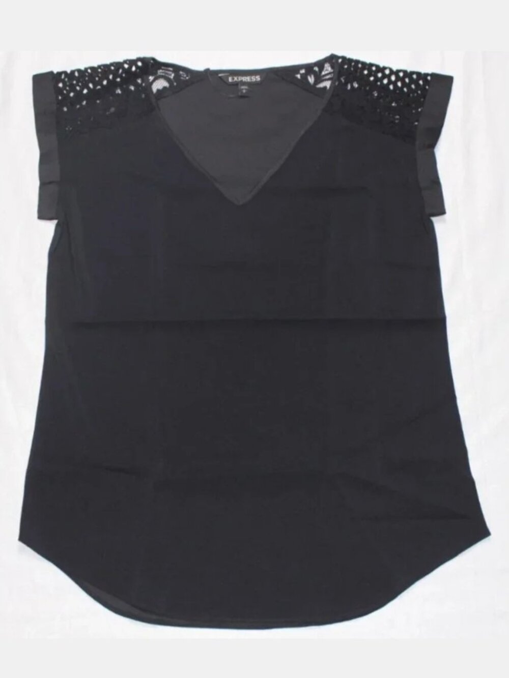 Express Women's Sleeveless Button-up Black Shirt NWOT Size S